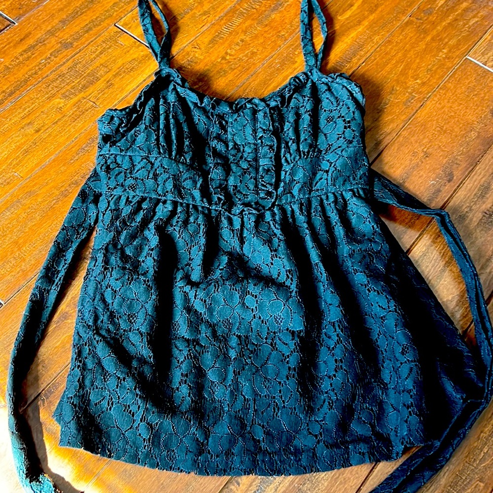 Black lace tank